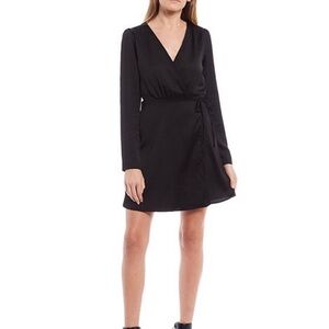 Gianni Bini Black Wrap Dress Large NWT